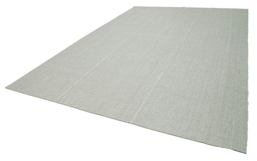 Vintage Flatweave Bej Eskitme Pamuk Yün El Dokuma Halısı 306x431 Agacan