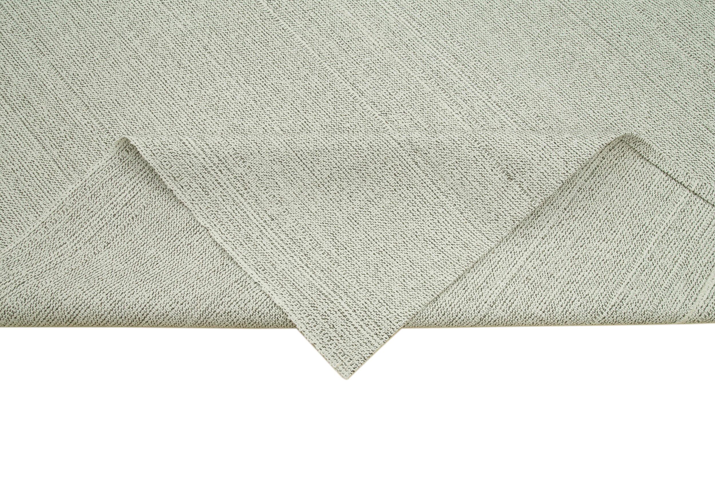 Vintage Flatweave Bej Eskitme Pamuk Yün El Dokuma Halısı 305x372 Agacan
