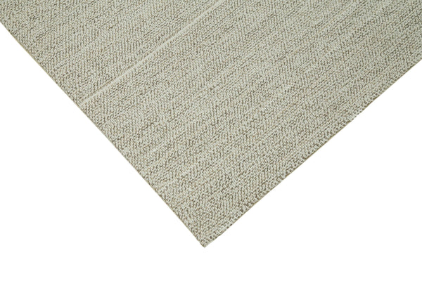 Vintage Flatweave Bej Eskitme Pamuk Yün El Dokuma Halısı 281x343 Agacan