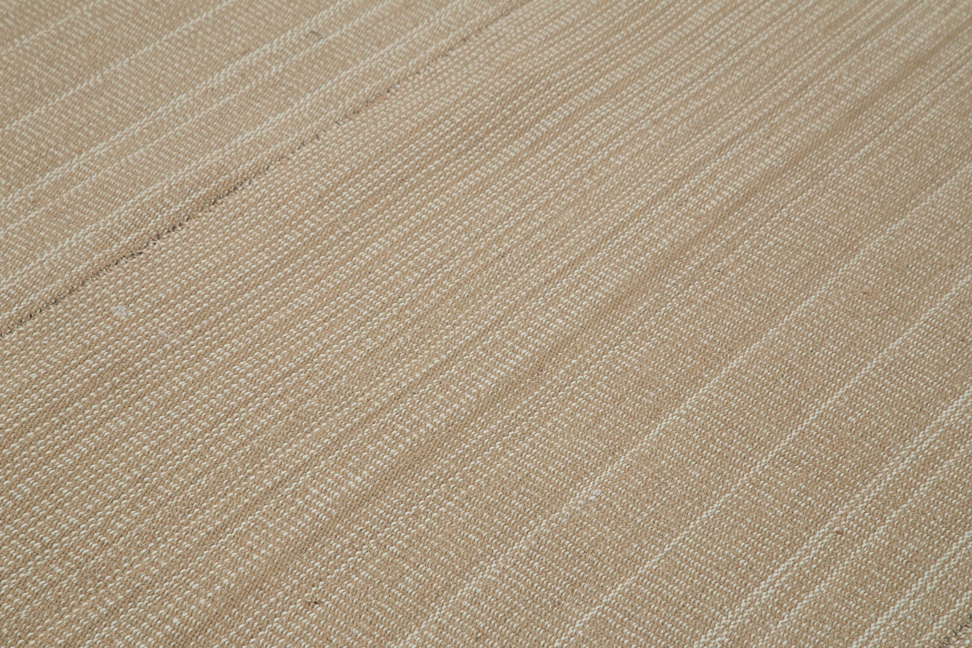 Vintage Flatweave Kahverengi Eskitme Pamuk Yün El Dokuma Halısı 284x350 Agacan