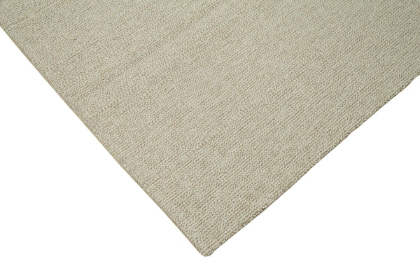 Vintage Flatweave Bej Eskitme Pamuk Yün El Dokuma Halısı 318x377 Agacan