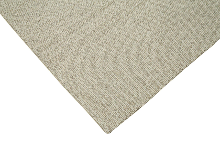 Düz Desenli Krem Rengi El Dokuma Kilim Halı 318x377 cm – Oturma odası kullanımı