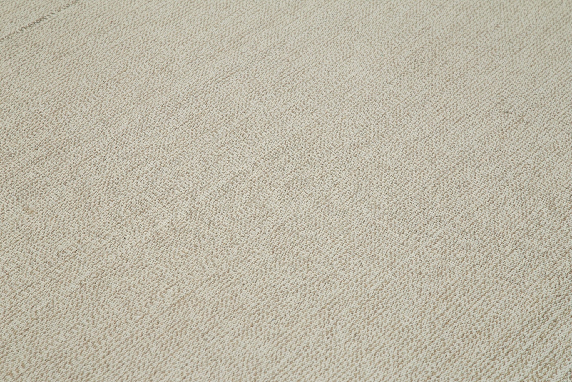 Vintage Flatweave Bej Eskitme Pamuk Yün El Dokuma Halısı 318x377 Agacan