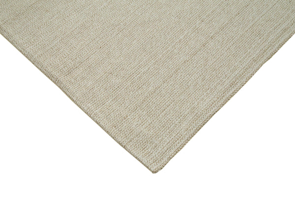 Vintage Flatweave Bej Eskitme Pamuk Yün El Dokuma Halısı 318x433 Agacan
