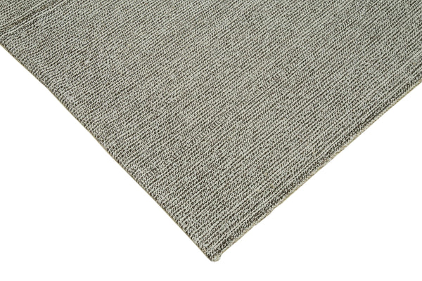 Vintage Flatweave Gri Eskitme Pamuk Yün El Dokuma Halısı 317x424 Agacan