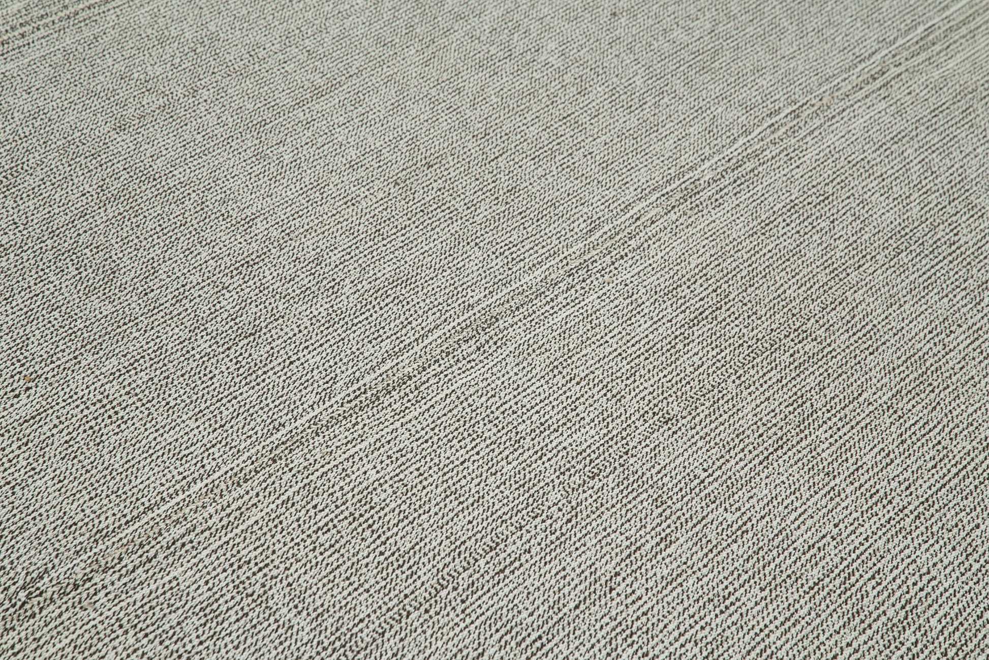 Vintage Flatweave Gri Eskitme Pamuk Yün El Dokuma Halısı 317x424 Agacan