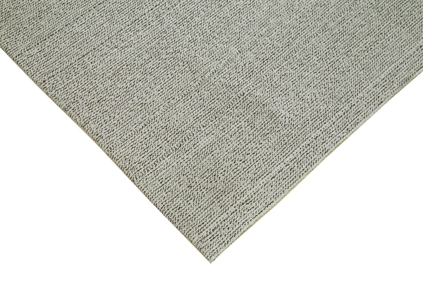 Vintage Flatweave Gri Eskitme Pamuk Yün El Dokuma Halısı 273x366 Agacan