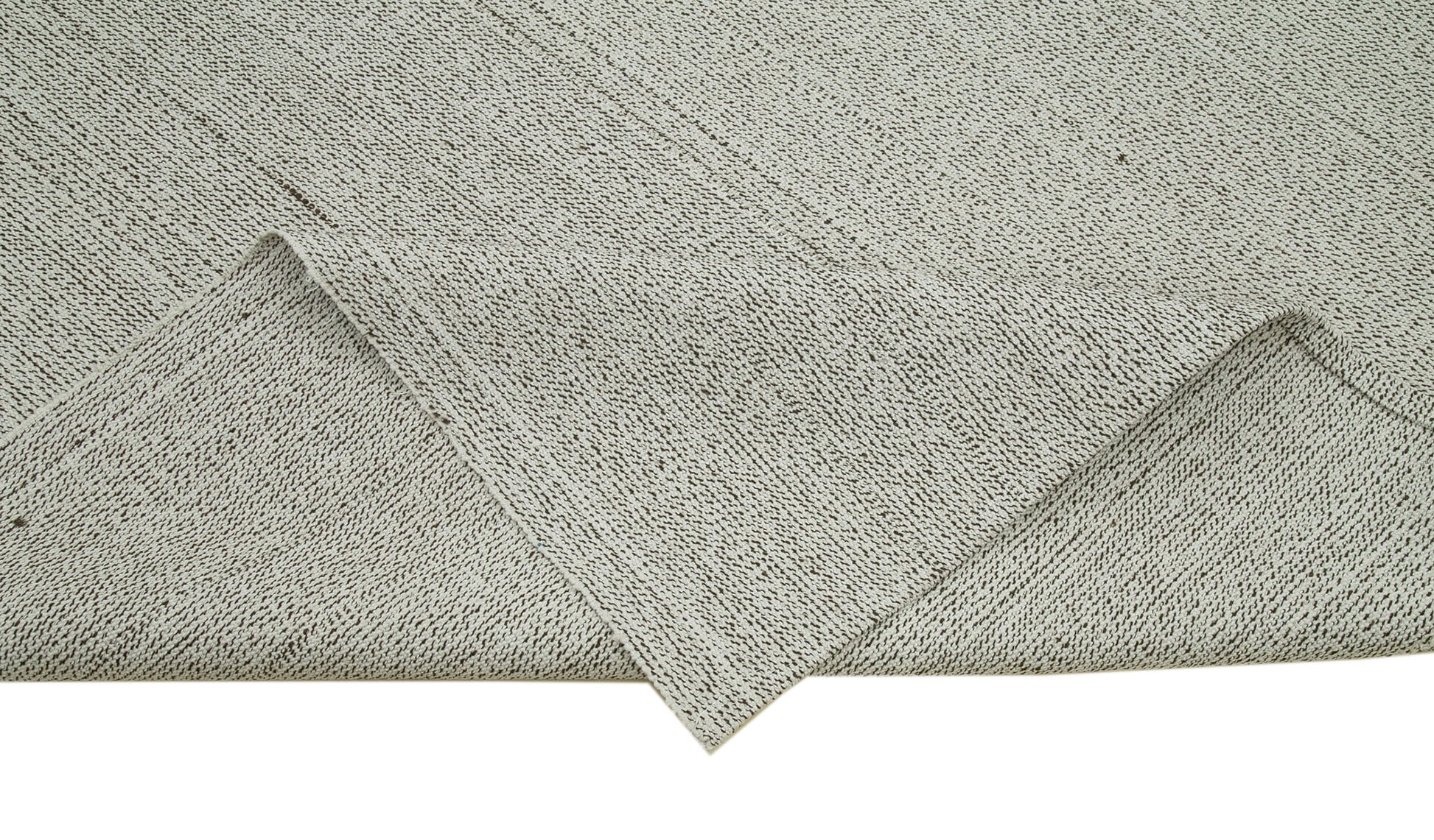 Vintage Flatweave Gri Eskitme Pamuk Yün El Dokuma Halısı 273x366 Agacan