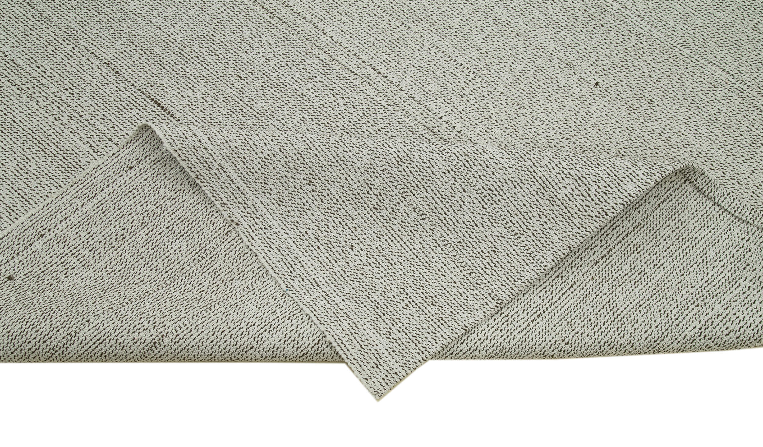 Vintage Flatweave Gri Eskitme Pamuk Yün El Dokuma Halısı 273x366 Agacan