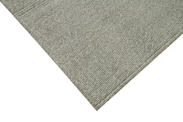 Vintage Flatweave Gri Eskitme Pamuk Yün El Dokuma Halısı 238x354 Agacan