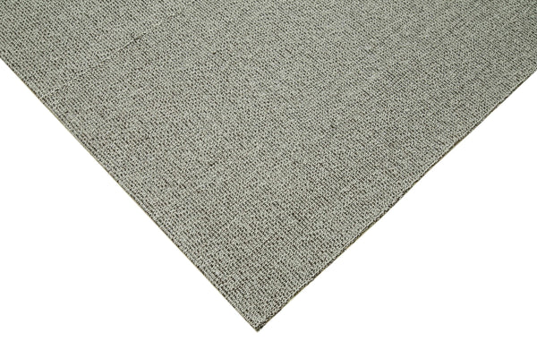 Vintage Flatweave Gri Eskitme Pamuk Yün El Dokuma Halısı 260x362 Agacan