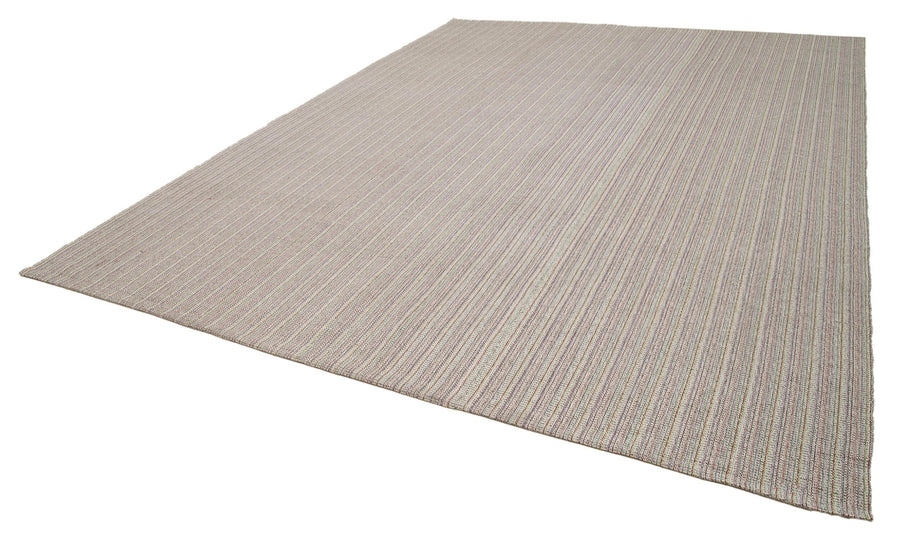 Vintage Flatweave Beyaz Eskitme Pamuk Yün El Dokuma Halısı 316x420 Agacan
