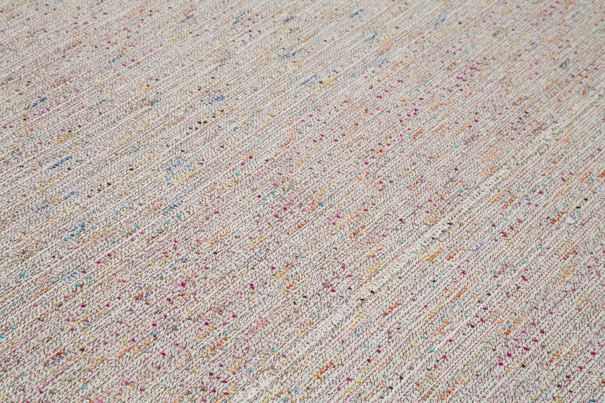 Vintage Flatweave Beyaz Eskitme Pamuk Yün El Dokuma Halısı 312x400 Agacan