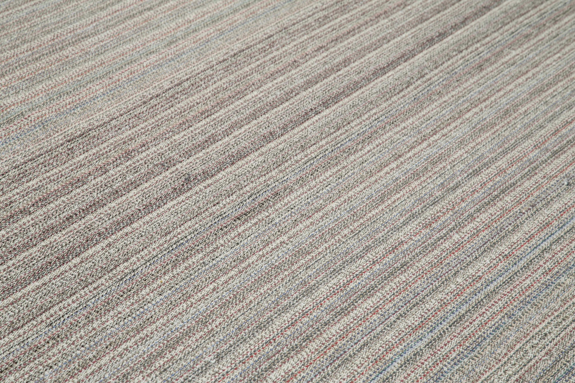 Vintage Flatweave Gri Eskitme Pamuk Yün El Dokuma Halısı 300x416 Agacan