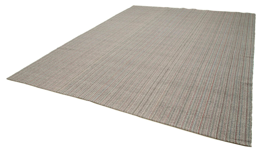 Vintage Flatweave Beyaz Eskitme Pamuk Yün El Dokuma Halısı 302x400 Agacan