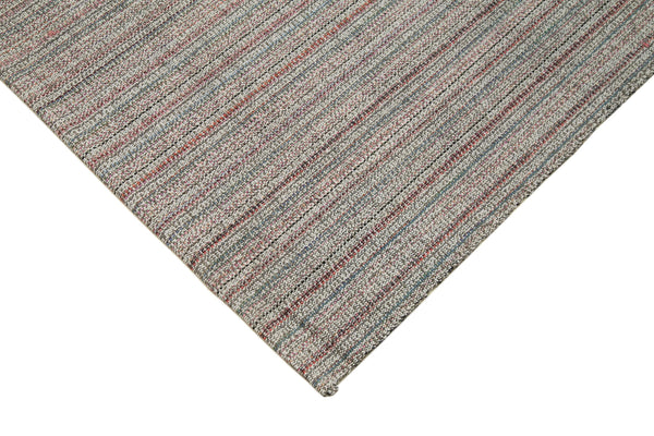 Vintage Flatweave Beyaz Eskitme Pamuk Yün El Dokuma Halısı 302x400 Agacan