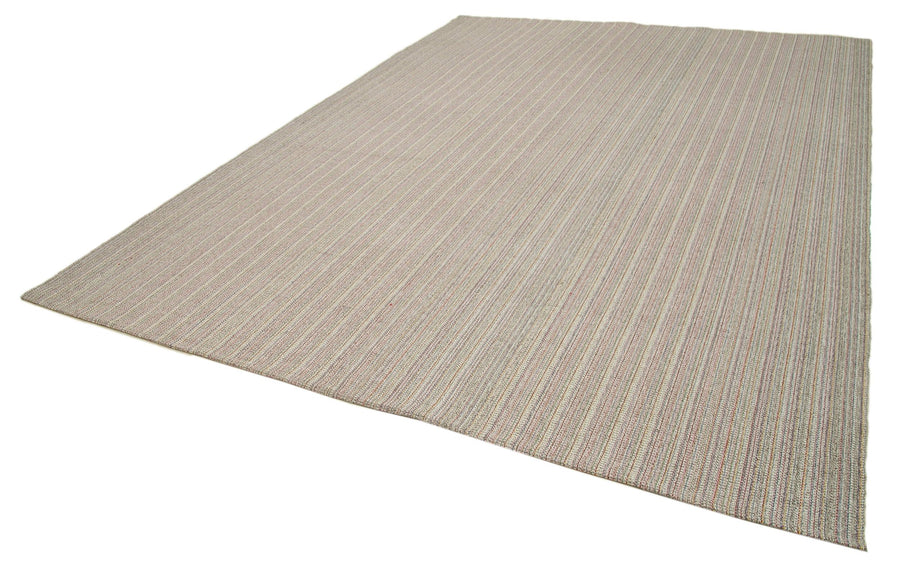 Vintage Flatweave Beyaz Eskitme Pamuk Yün El Dokuma Halısı 285x390 Agacan