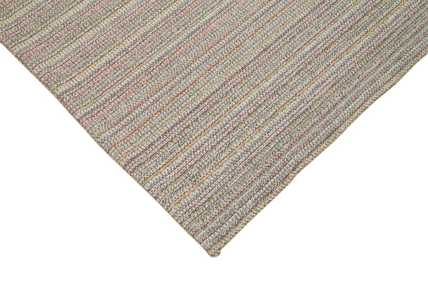 Vintage Flatweave Beyaz Eskitme Pamuk Yün El Dokuma Halısı 285x390 Agacan