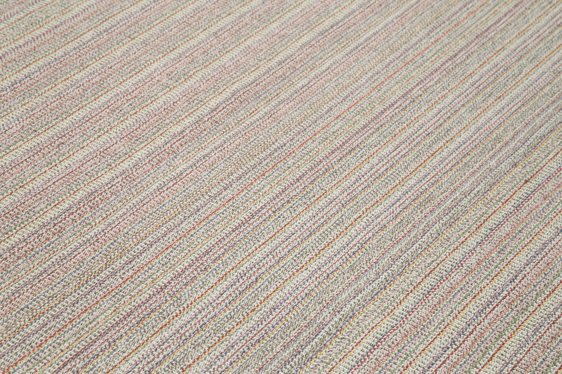 Vintage Flatweave Beyaz Eskitme Pamuk Yün El Dokuma Halısı 285x390 Agacan