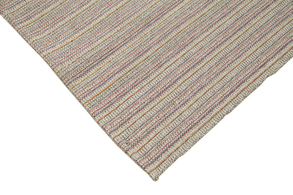 Vintage Flatweave Beyaz Eskitme Pamuk Yün El Dokuma Halısı 318x405 Agacan