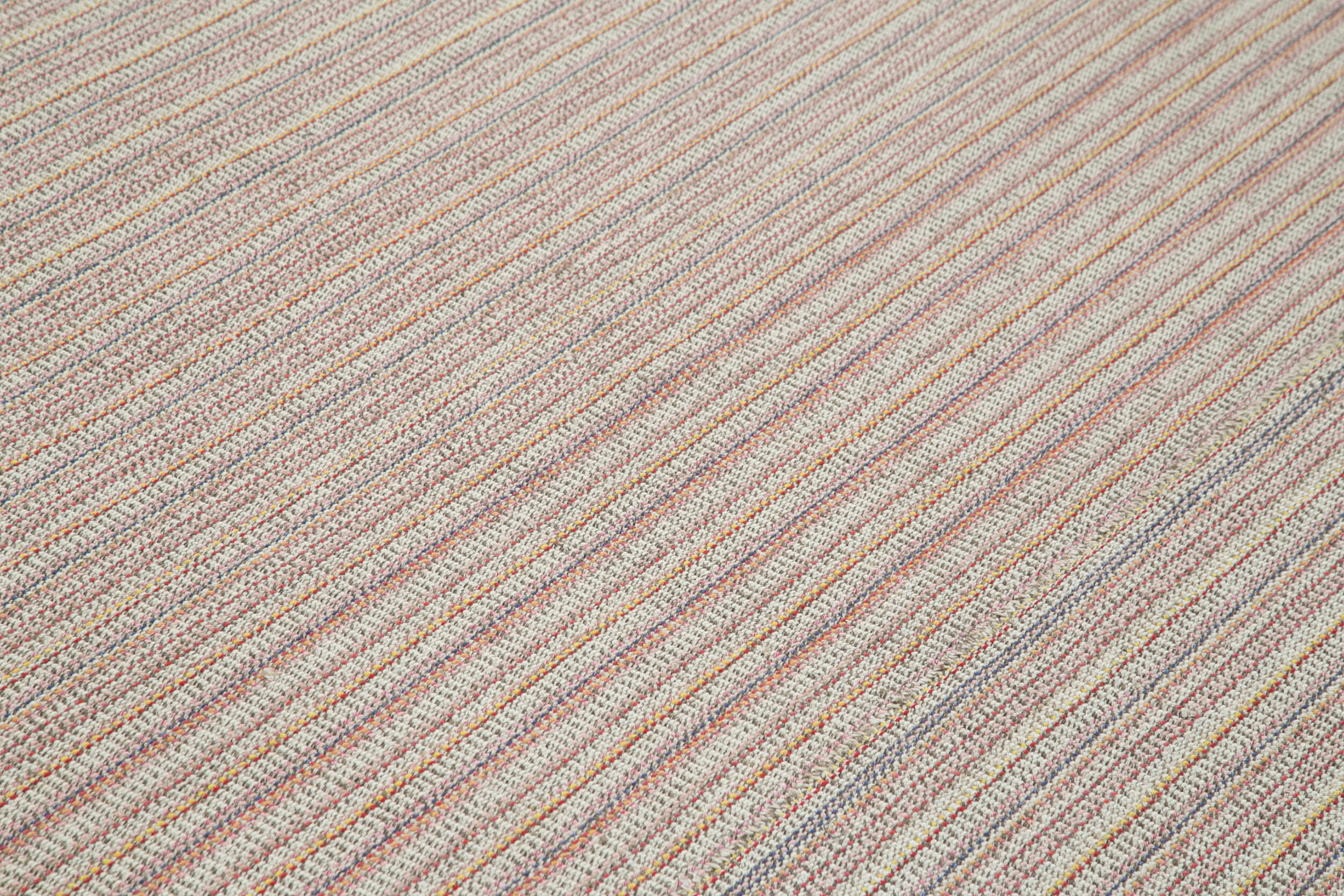 Vintage Flatweave Beyaz Eskitme Pamuk Yün El Dokuma Halısı 316x456 Agacan