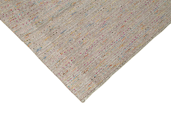 Vintage Flatweave Beyaz Eskitme Pamuk Yün El Dokuma Halısı 318x408 Agacan