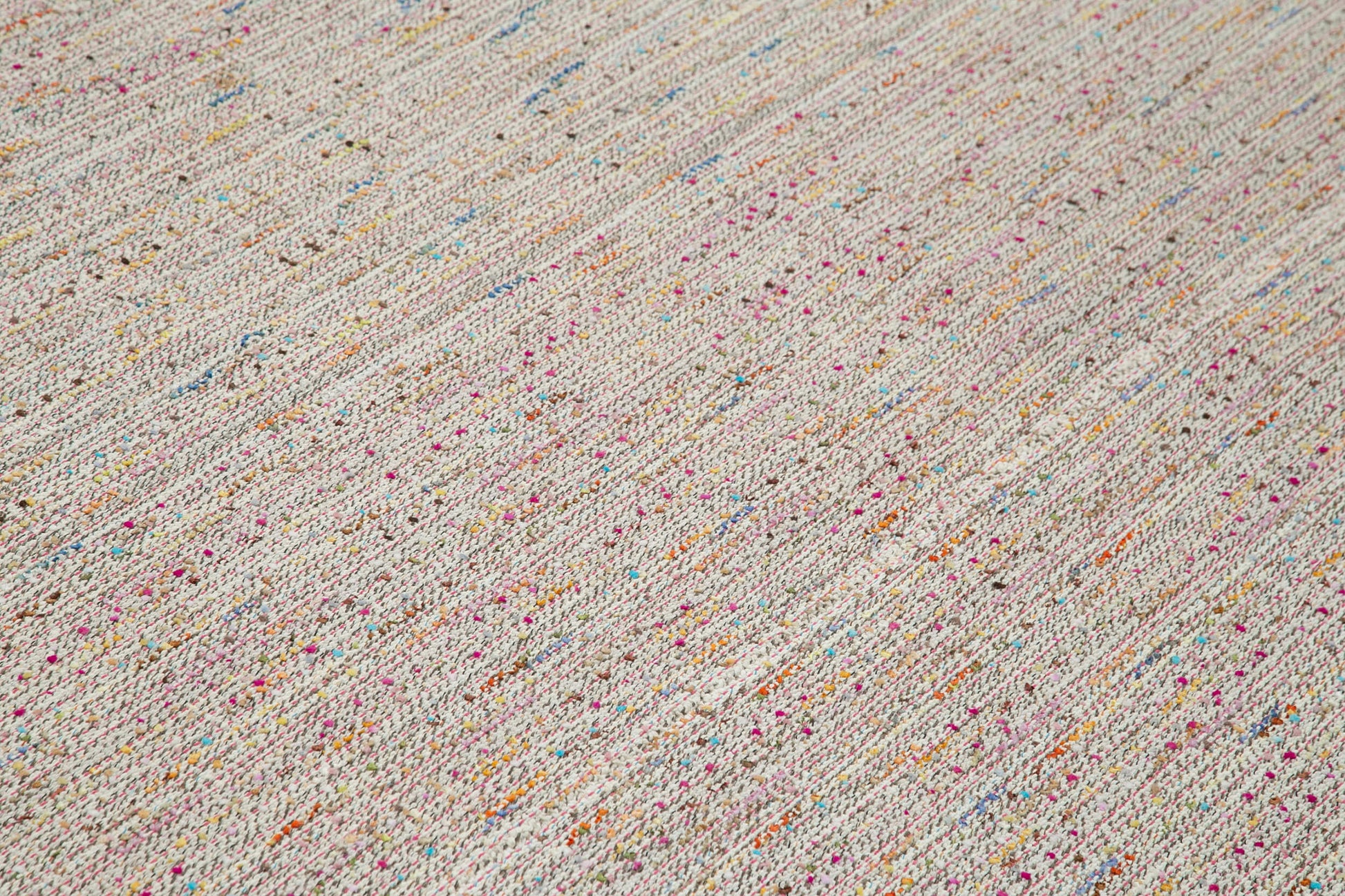 Vintage Flatweave Beyaz Eskitme Pamuk Yün El Dokuma Halısı 315x413 Agacan