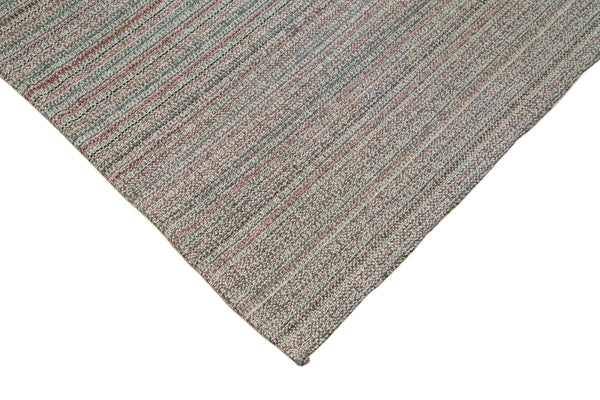 Vintage Flatweave Beyaz Eskitme Pamuk Yün El Dokuma Halısı 307x395 Agacan