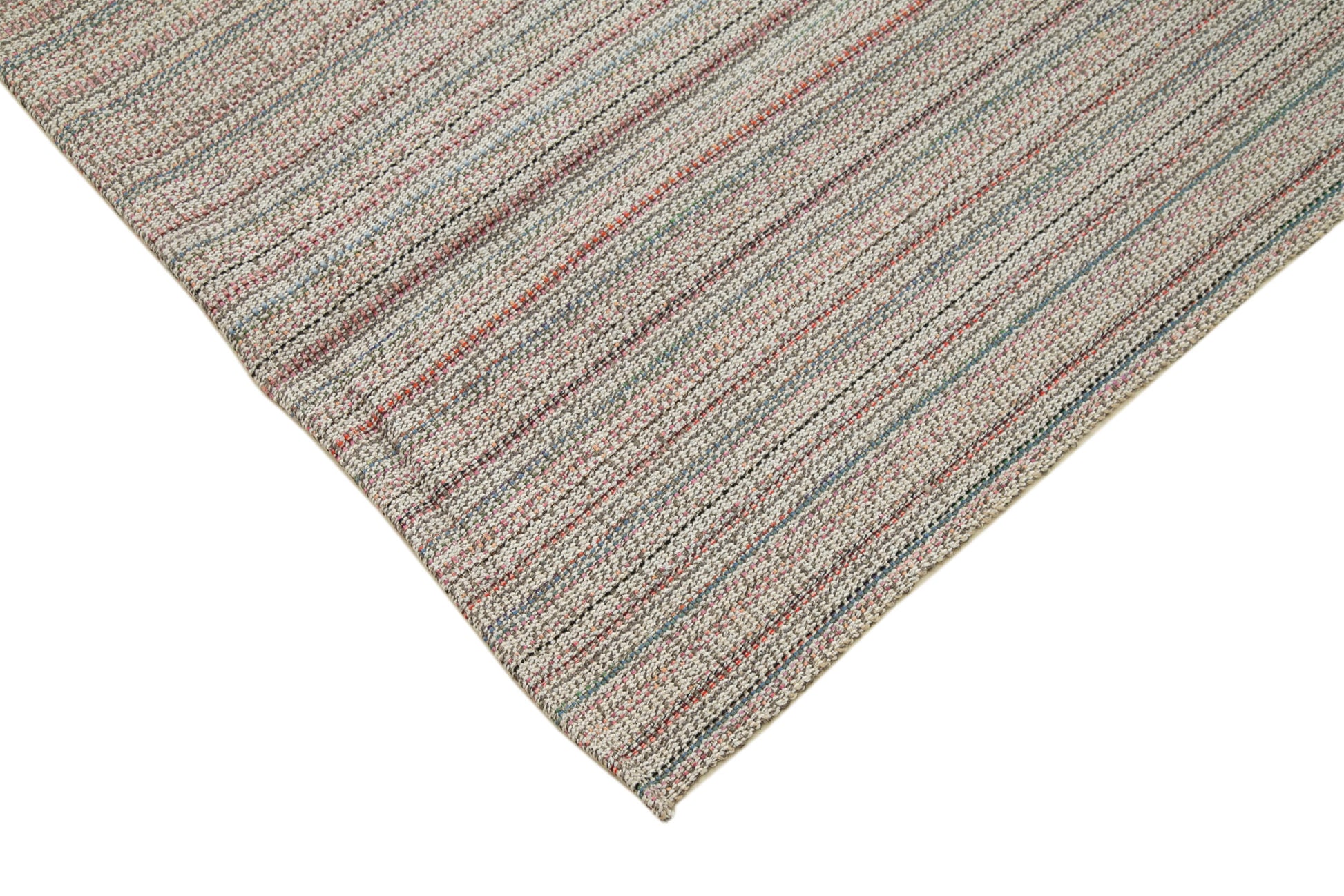 Vintage Flatweave Beyaz Eskitme Pamuk Yün El Dokuma Halısı 310x402 Agacan