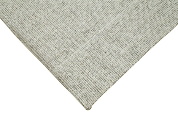 Vintage Flatweave Bej Eskitme Pamuk Yün El Dokuma Halısı 270x400 Agacan