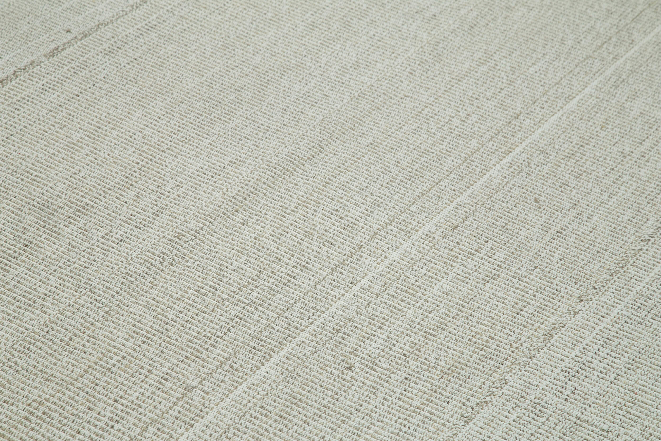 Vintage Flatweave Bej Eskitme Pamuk Yün El Dokuma Halısı 270x400 Agacan