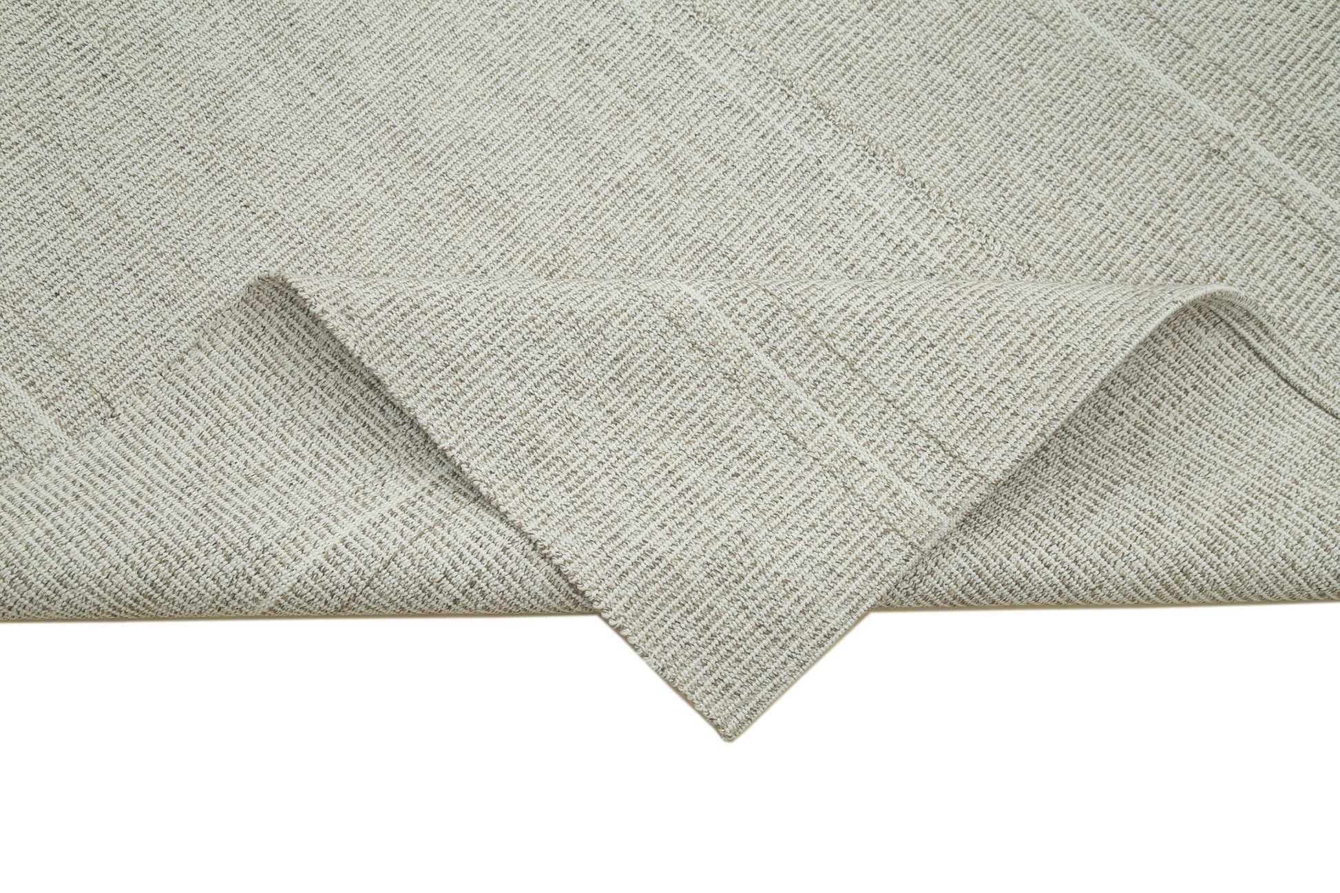 Vintage Flatweave Bej Eskitme Pamuk Yün El Dokuma Halısı 270x400 Agacan