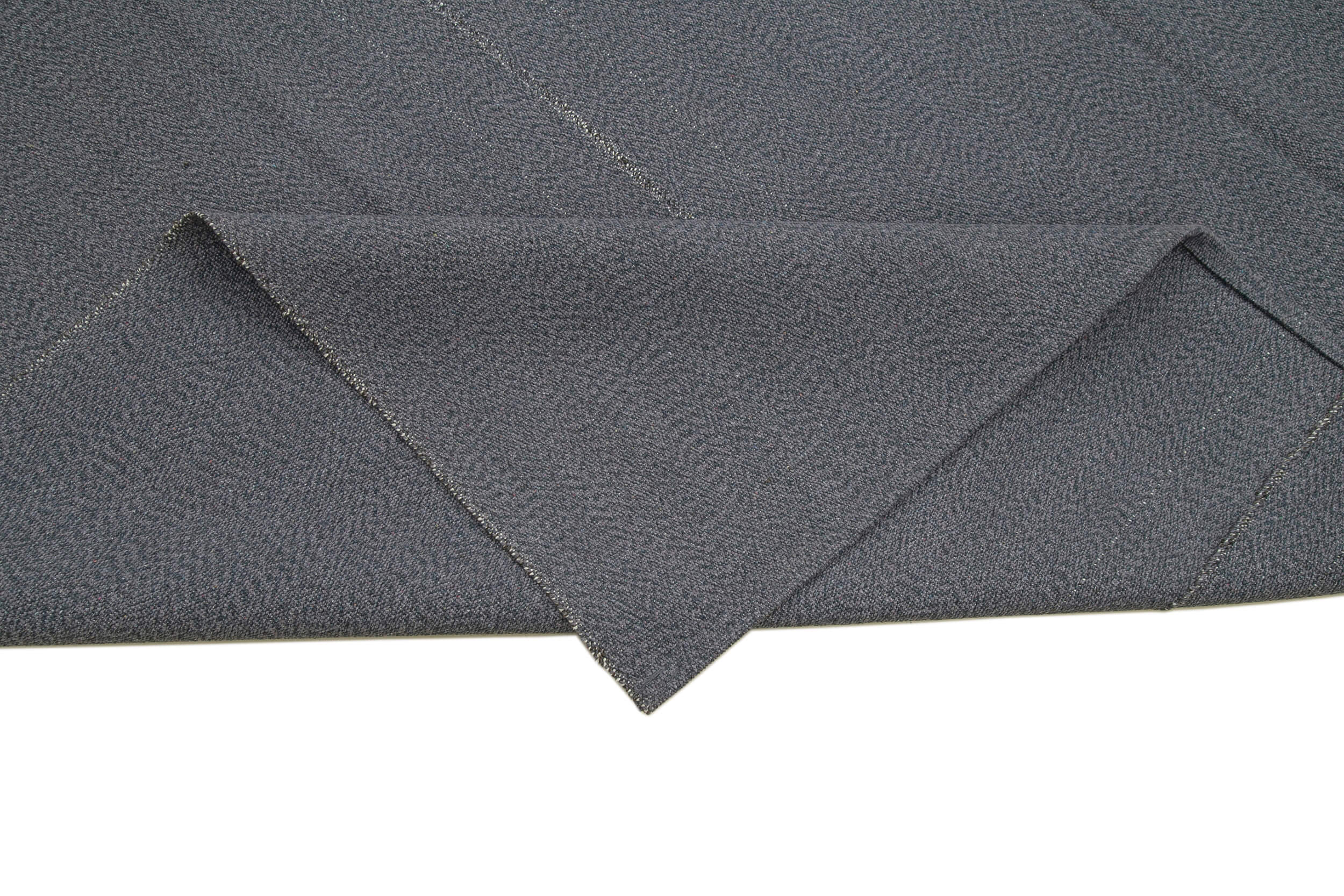 Vintage Flatweave Gri Eskitme Pamuk Yün El Dokuma Halısı 275x369 Agacan