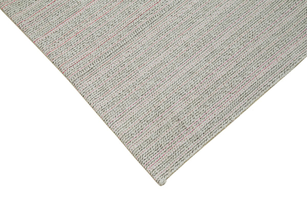 Vintage Flatweave Bej Eskitme Pamuk Yün El Dokuma Halısı 270x396 Agacan