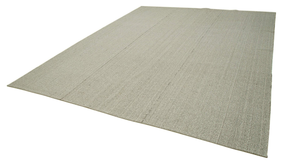 Vintage Flatweave Bej Eskitme Pamuk Yün El Dokuma Halısı 316x382 Agacan