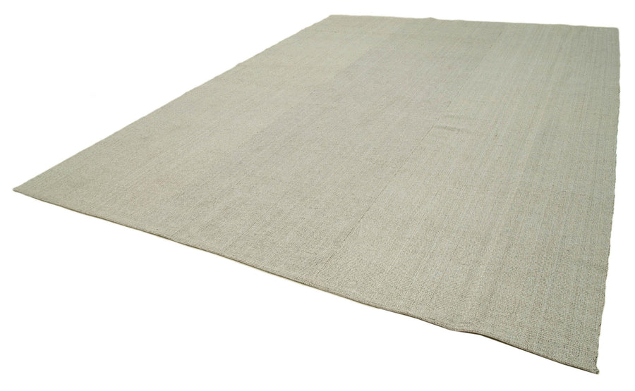 Vintage Flatweave Bej Eskitme Pamuk Yün El Dokuma Halısı 323x440 Agacan