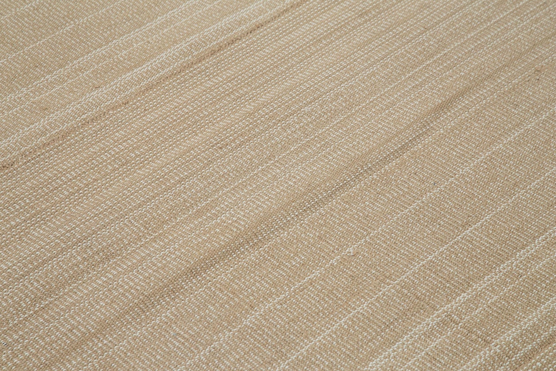 Vintage Flatweave Kahverengi Eskitme Pamuk Yün El Dokuma Halısı 283x323 Agacan