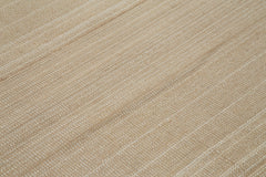 Vintage Flatweave Kahverengi Eskitme Pamuk Yün El Dokuma Halısı 283x323 Agacan