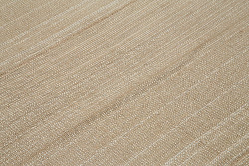 Vintage Flatweave Kahverengi Eskitme Pamuk Yün El Dokuma Halısı 283x323 Agacan