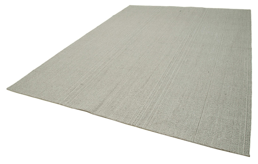Vintage Flatweave Bej Eskitme Pamuk Yün El Dokuma Halısı 272x360 Agacan