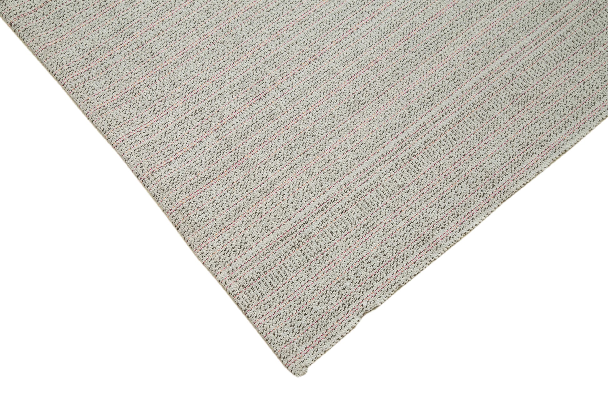 Vintage Flatweave Bej Eskitme Pamuk Yün El Dokuma Halısı 303x415 Agacan