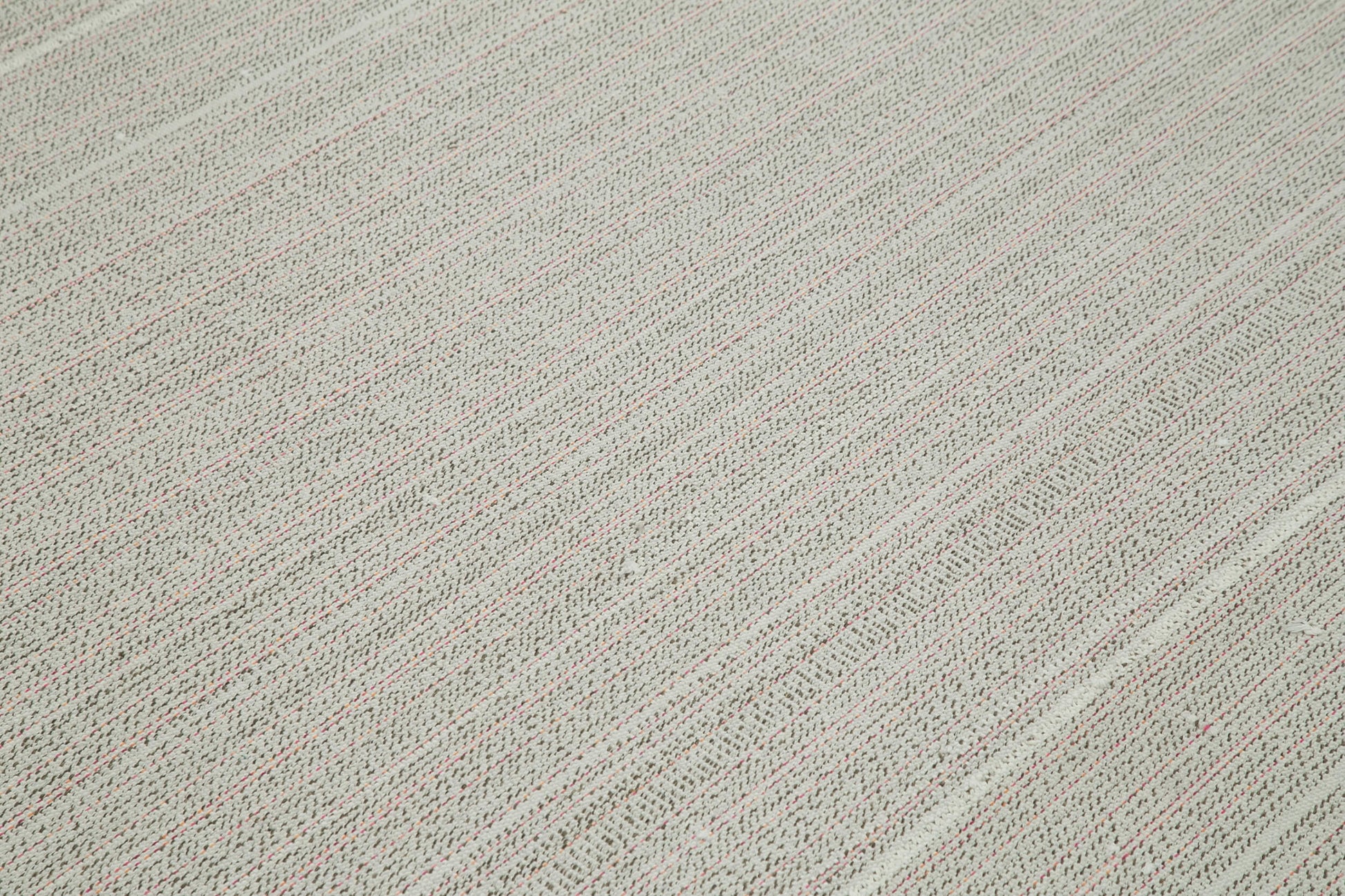 Vintage Flatweave Bej Eskitme Pamuk Yün El Dokuma Halısı 303x415 Agacan