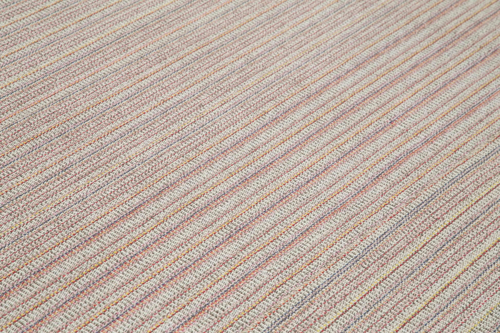 Vintage Flatweave Beyaz Eskitme Pamuk Yün El Dokuma Halısı 319x425 Agacan