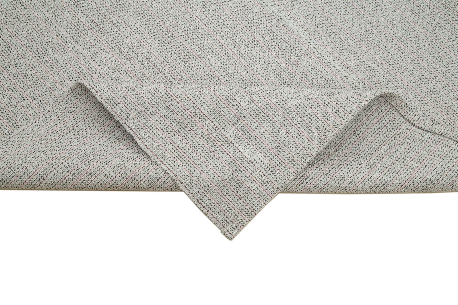 Vintage Flatweave Bej Eskitme Pamuk Yün El Dokuma Halısı 270x375 Agacan