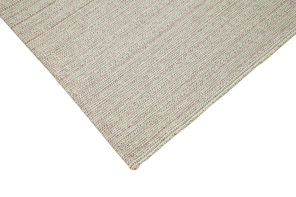 Vintage Flatweave Bej Eskitme Pamuk Yün El Dokuma Halısı 275x365 Agacan