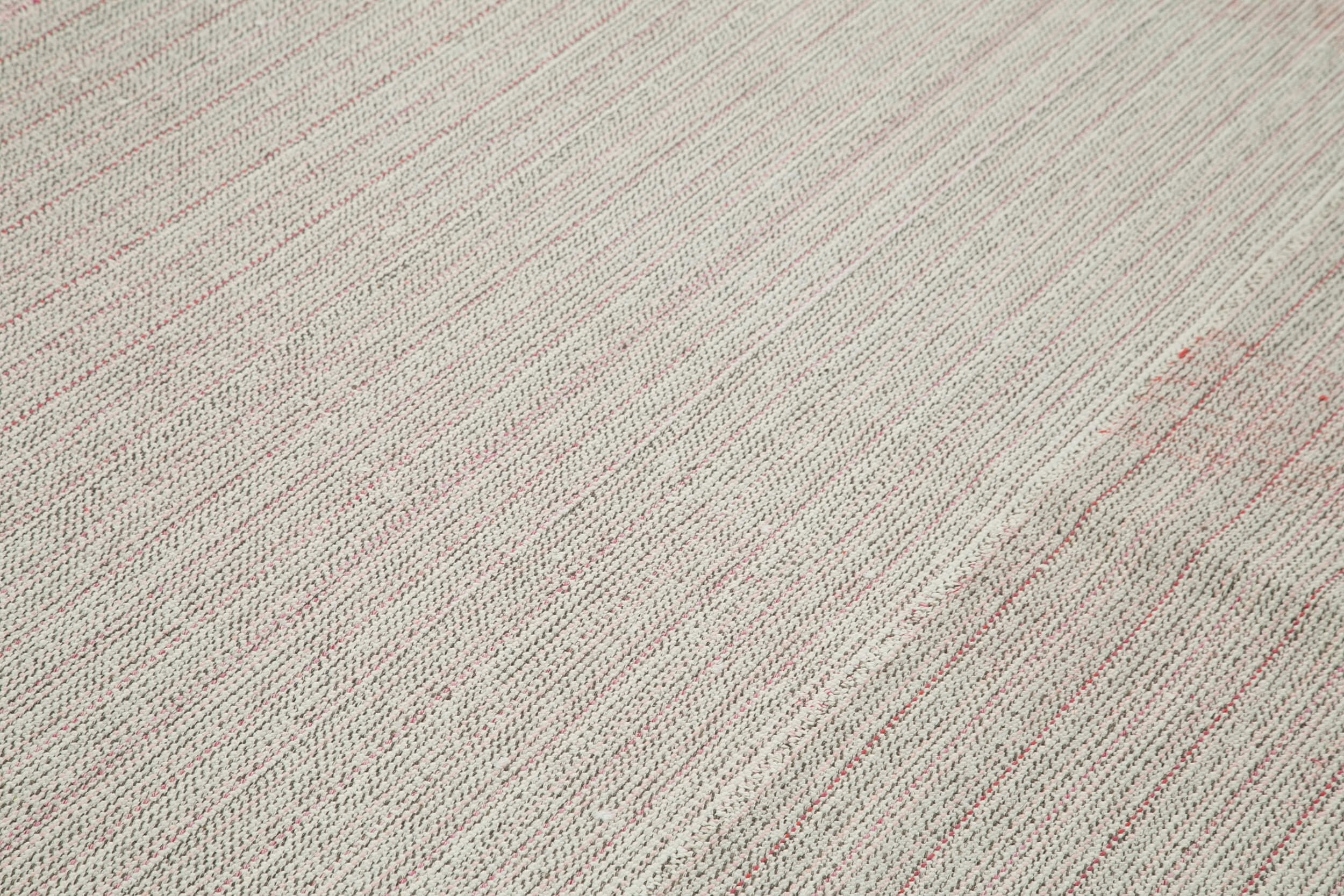 Vintage Flatweave Bej Eskitme Pamuk Yün El Dokuma Halısı 275x365 Agacan