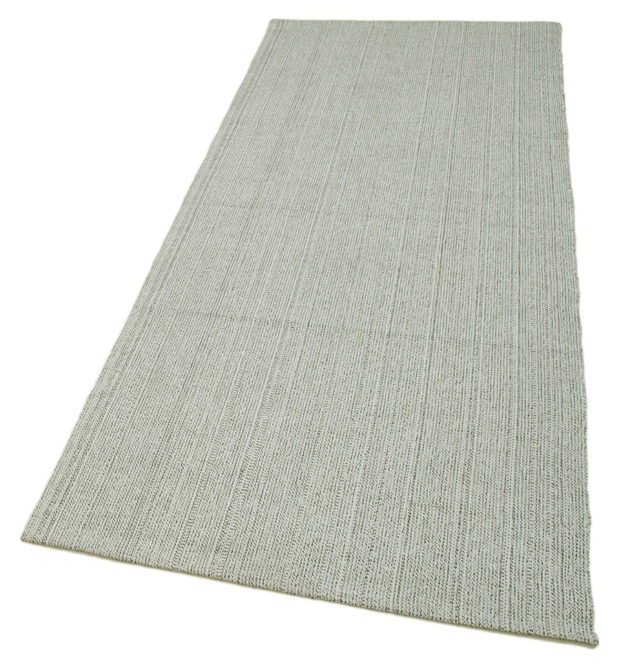 Vintage Flatweave Bej Eskitme Pamuk Yün El Dokuma Halısı 102x236 Agacan