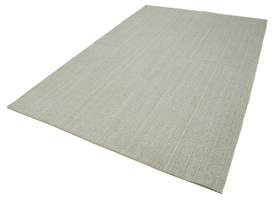 Vintage Flatweave Bej Eskitme Pamuk Yün El Dokuma Halısı 187x303 Agacan
