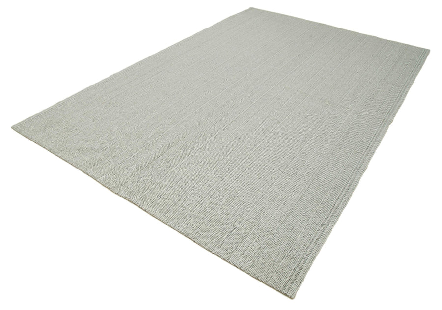 Vintage Flatweave Bej Eskitme Pamuk Yün El Dokuma Halısı 205x319 Agacan