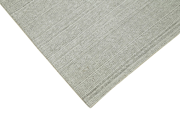 Vintage Flatweave Bej Eskitme Pamuk Yün El Dokuma Halısı 205x319 Agacan